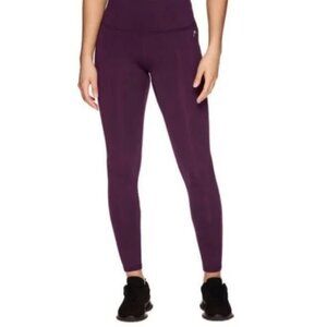 HEAD Dark Aubergine High-Waisted Performance Yoga Pants Size Large Purple